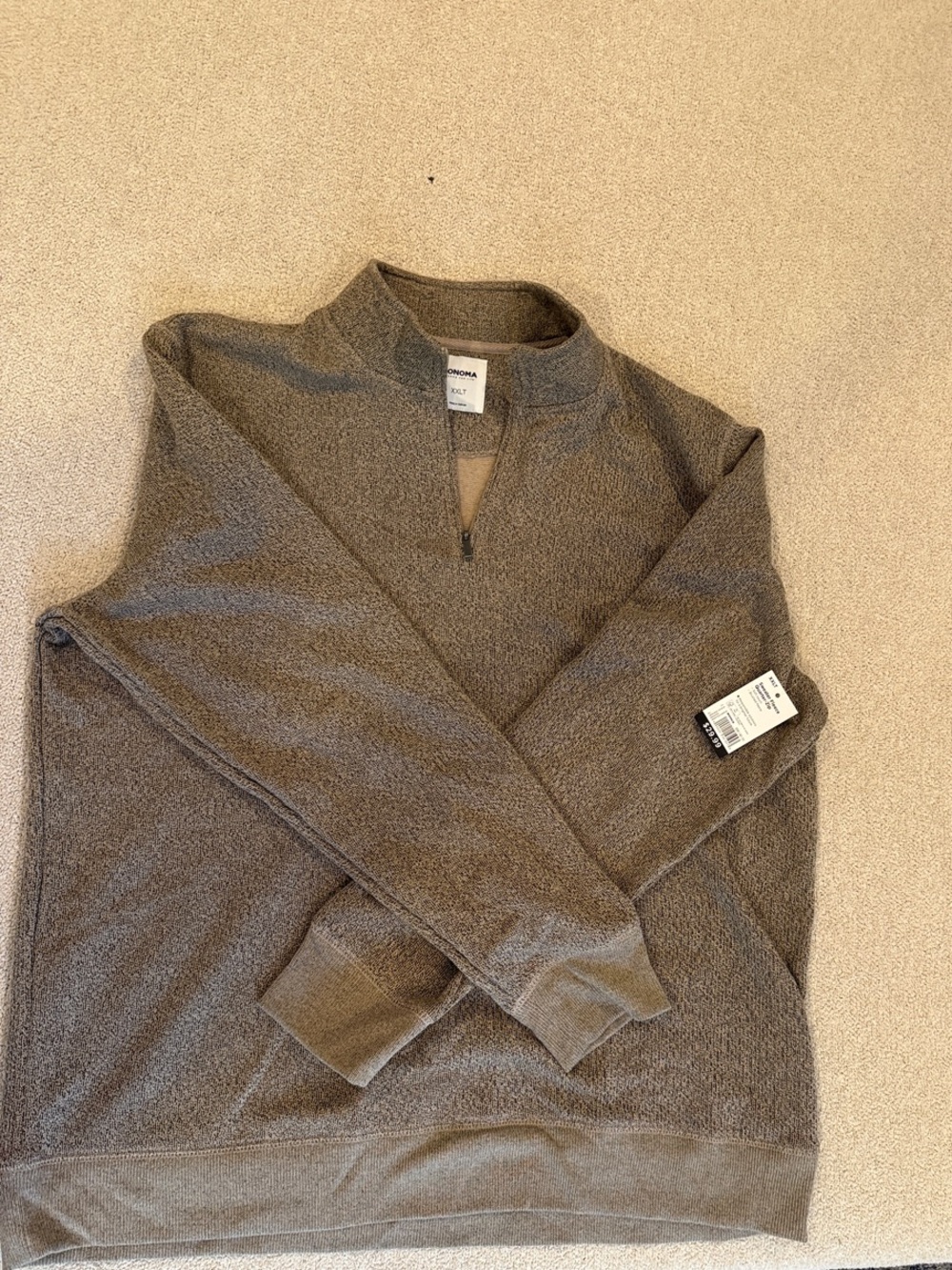 Sonoma Mens Quarter Zip XXLT (extra extra large TALL)